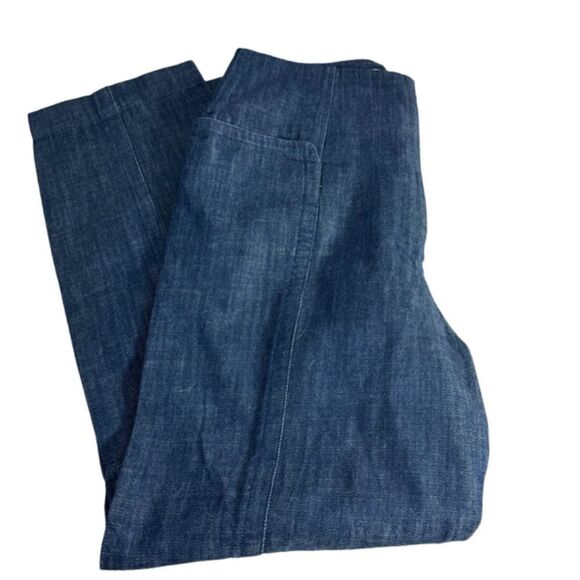 Tibi Wide Tapered Leg Zip Waist Jeans Sz 8 - Picture 4 of 6